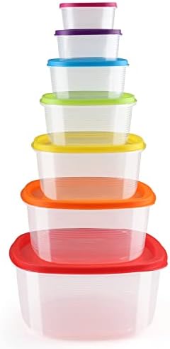 Контейнери за съхранение на храна Arriс капаци, Пластмасови Чаши за съхранение на Nest с компактен дизайн, Пъстри Кухненски Купа За съхранение на продукти, които Не съдържат BPA, Могат да се мият в микровълнова