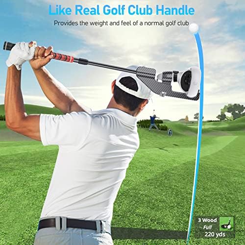 Стика за голф виртуална реалност за Oculus Quest 2 / Pro, дюза за стика за голф Defanti VR с функция за ориентиране и 2 допълнителни капаци за контролер, адаптер за ръкохватка стика за голф, който подобрява се потопите