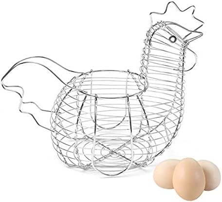 Титуляр Кошница за Яйцата, Aebor, Метален Жично Рафтове За Съхранение в Кухнята в пилето, Кошница за яйца с дръжка, с Капацитет 15-20 Яйца, за Кухня, Хол, Домашен интериор, Съхранение