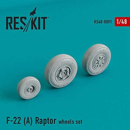 Рескит RS48-0091 - 1/48 – Комплект колела F-22A Raptor Детайл от смола