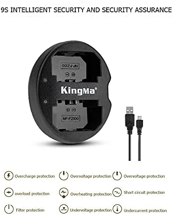 NC NP-FZ100 Двоен Слот Micro USB 5V-2A Зарядно за Фотоапарат Адаптер за Sony ILCE-9 A7M3 A7R3A9