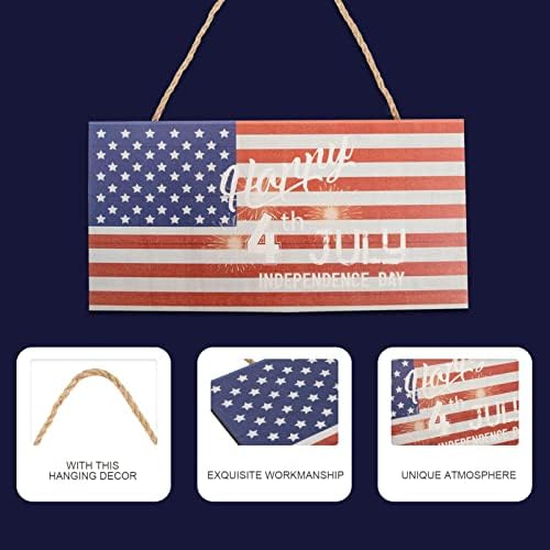 PRETYZOOM Украшение на Американското Честит 4-ти юли Вратите Декоративни Стикери С Флага на сащ Дървена Табела Украса на Парти В Чест на Деня на Независимостта на Сувенири Декор на Американското