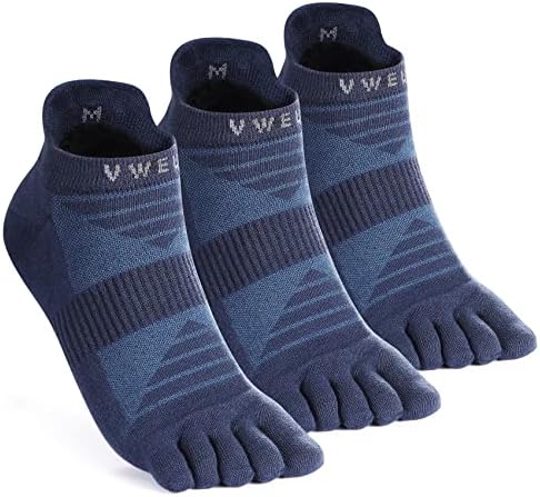 Чорапи VWELL Toe за мъже И жени, Чорапи COOLMAX с пет пръста, Високоефективни Чорапи с Пет пръста за джогинг по Щиколотку, Чорапи с пет пръста, 3 Чифта
