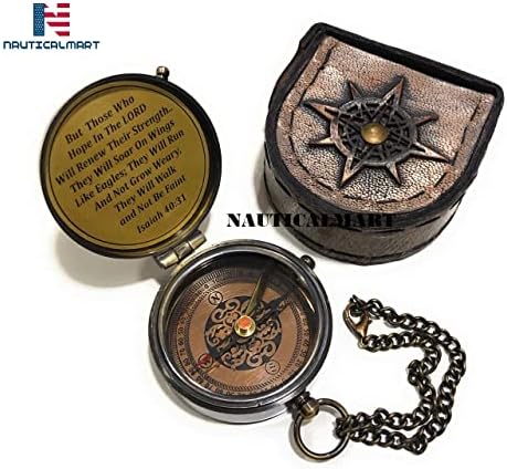 Подарък Компас Eagle Compass в Кожен Калъф, Орел, Разузнавач Америка, Абитуриентски бал, на Церемония Eagle