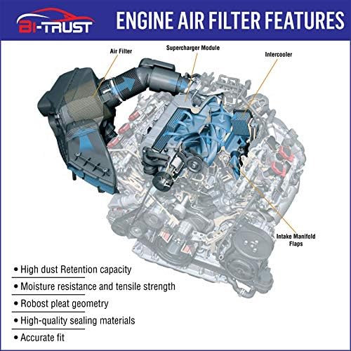 Въздушен филтър на двигателя Bi-Trust CA11858, Замяна за Nissan Qashqai 2017-2020 Измамник 2014-2020 Измамник Sport 2017-2020