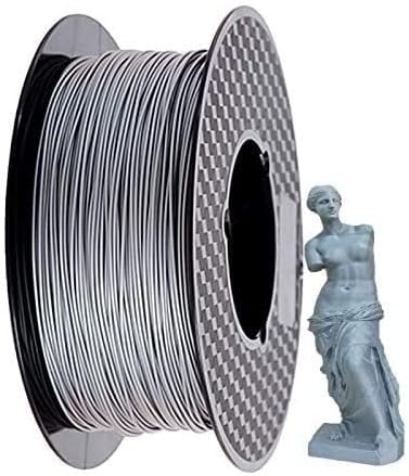 HSHA Метална Сребърна нишка за 3D принтер PLA 1,75 мм 1 кг Макара Метален цвят Сребрист Металик PLA Материали за печат Консумативи част на принтера (цвят: сребрист) 22.7.16 (Цвят: сребрист)