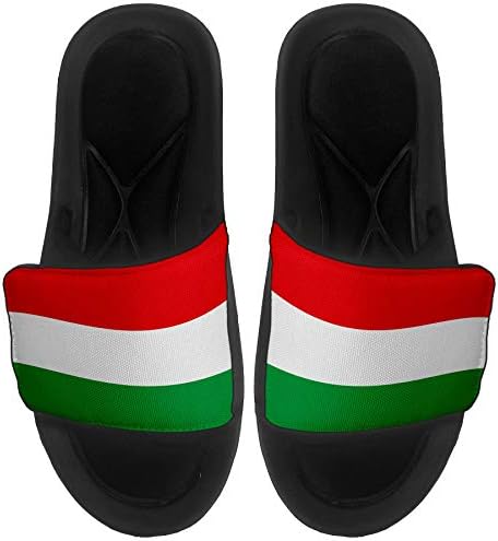 Най-добрите сандали ExpressItBest с мека подплата /Джапанки за мъже, жени и младежи - Флаг на Унгария (Hungarian) - Флаг на Унгария