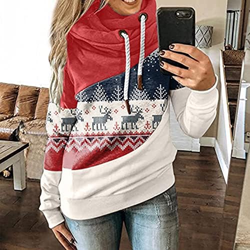 Весела Коледа Hoody Удобна Hoody Класически Дамски Блузи Хубава Графична Hoody Графични Блузи С Качулка Блузи С Дълъг Ръкав