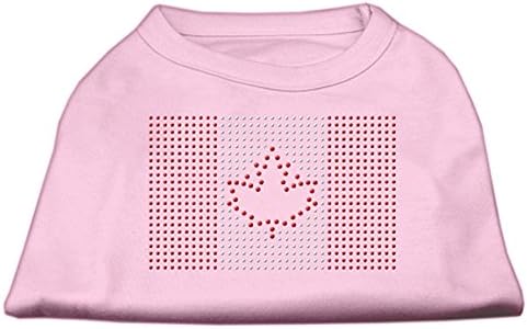 Ризи с кристали с канадски флага Светло Розов цвят, M (12)