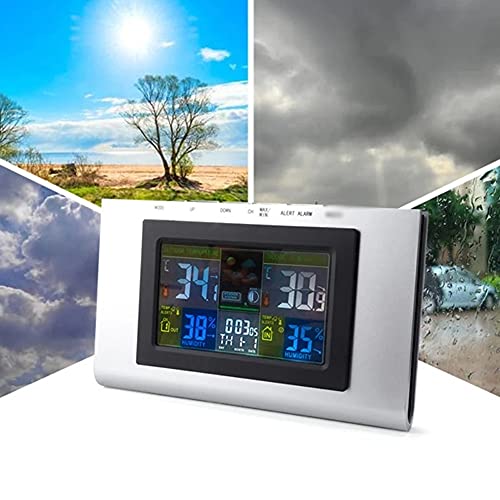 QUESHENG 433 Mhz термометър за влажност на метеорологичната станция влагомер за температурата в помещението и на открито-часовник с будилник и календар