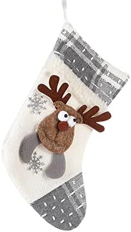 Коледен Отглеждане Големи Коледни Чорапи Украса Дядо коледа, Снежен човек Коледен Герой за семейни Празнични украси Коледни Окачени чорапи Чорапи за Гирлянди за Коледната елха