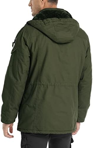 Мъжки Дебели Зимни якета CHEXPEL с качулка на Руното лигавицата, Памучни Военни якета, Работни Якета са с джобове-Cargo