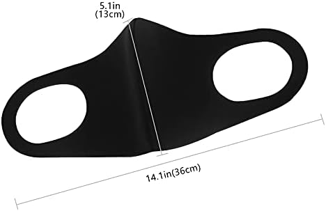Маска за лице за Възрастен Черни Маски за Многократна употреба Тъканни Почистваща Маска За Лице Памук Ледена Коприна Регулируема Каишка 3 Слой на Жените и Мъжете 5ШТ