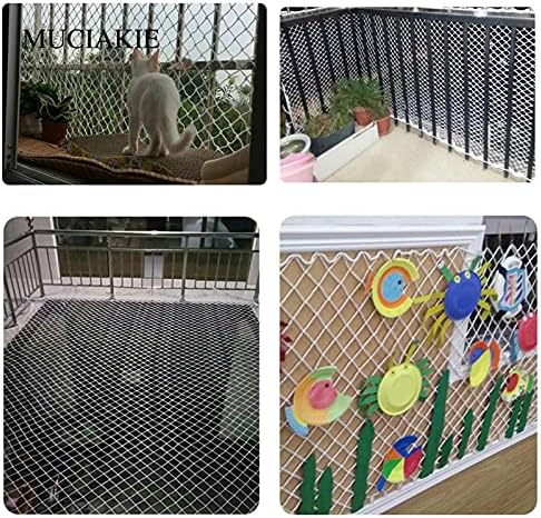 AFGZQ Детска Стълбищна Защитна мрежа, найлон Защитна мрежа, мрежа за котки, Защитна мрежа за балкон парапети, Декоративни ограда, за предотвратяване на детски наранявания, Цвят: решетка 5 см, размер: отгледа 10х10 м