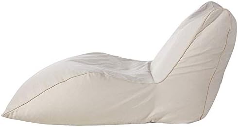Teerwere малък разтегателен диван-фотьойл-легло за басейн, бивакуване на открито, мързелива чанта, облачен диван, мека и удобна градинска bag-чанта (цвят: бял)