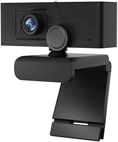 Всяка уеб-камера 1080P HD с капачка - Потоковая уеб камерата Pro FHD с цифров микрофон - CF921 Black USB Компютърна уеб камера за КОМПЮТЪР, преносими компютри, настолни компютри Mac, видео разговори, конференции Skype
