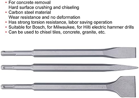 Набор от Бита, Набор от Бита За удар Инструмент За премахване на бетон Спестяване на труд Висока Твърдост от Стандартен Размер за Електрически инструменти за (СДС ПЛЮС (кръгла опашка))