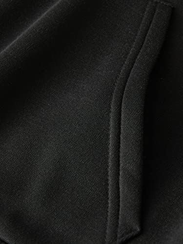 Дамски блузи GLOWPIXIE Плюс Коледен принт, блузи с качулка на експозиции с заниженными рамене (Цвят: черен Размер: XX-Large)