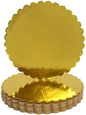 DIRBUY 50 Опаковки Златни Дъски за торта 8-инчов кръгла форма...