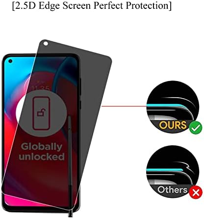 LEYATC [2 + 2] 2 опаковки със защитно фолио за екрана на Motorola Moto G Stylus 5G 2021 + 2 опаковки със защитно фолио за обектива на камерата от закалено стъкло [Твърдост 9H] [Без мехурчета] [Защита от шрапнел] [Защита